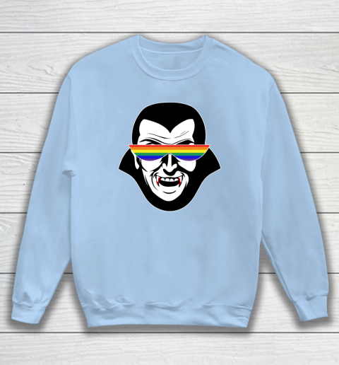 Gay Dracula Rainbow Sunglasses Vampire Lgbt Sweatshirt Tee For Sports