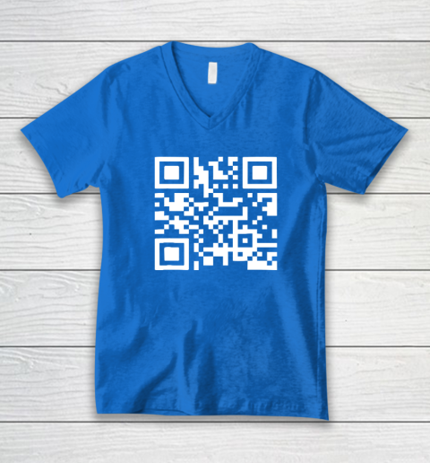 Fuck You QR Code V Neck T Shirt Tee For Sports
