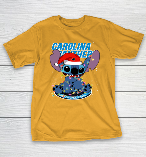 Carolina Panthers NFL Football noel stitch Christmas T-Shirt 2