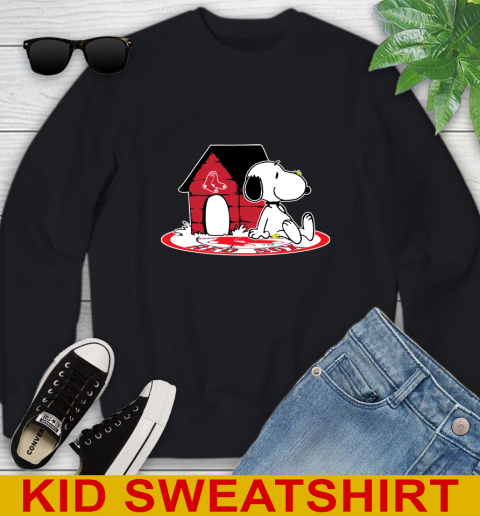 MLB Baseball Boston Red Sox Snoopy The Peanuts Movie Shirt Youth Sweatshirt 2
