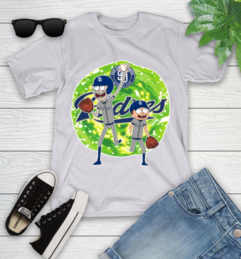 MLB San Diego Padres Rick And Morty Baseball Sports Youth T-Shirt 4