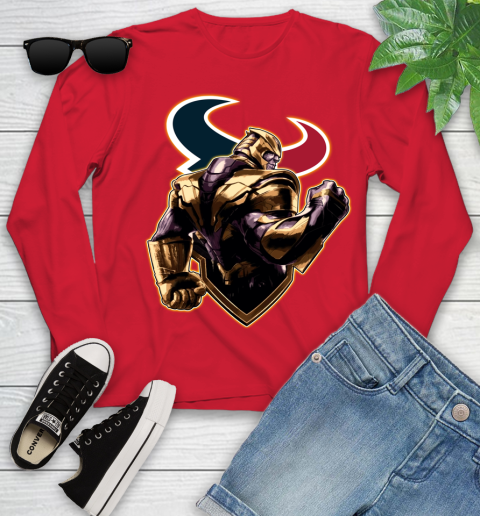 NFL Thanos Avengers Endgame Football Sports Houston Texans Youth Long Sleeve - Image 12