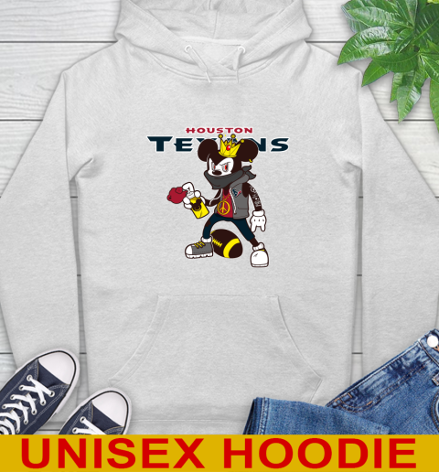 Houston Texans NFL Football Mickey Peace Sign Sports Hoodie