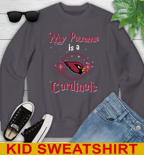 NFL Football Harry Potter My Patronus Is A Arizona Cardinals Youth Sweatshirt 5