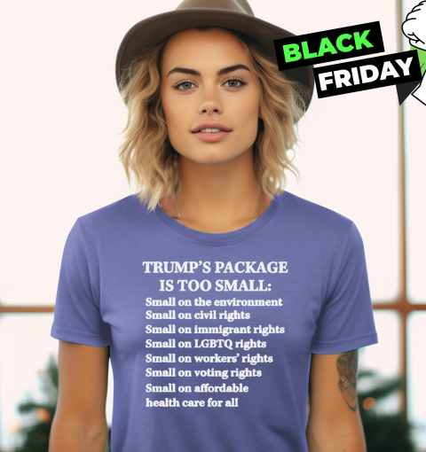 stlo trump too small print on front and back ladies t shirt 20 back violet