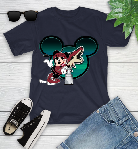 NHL Arizona Coyotes Stanley Cup Mickey Mouse Disney Hockey T Shirt Youth T-Shirt 3