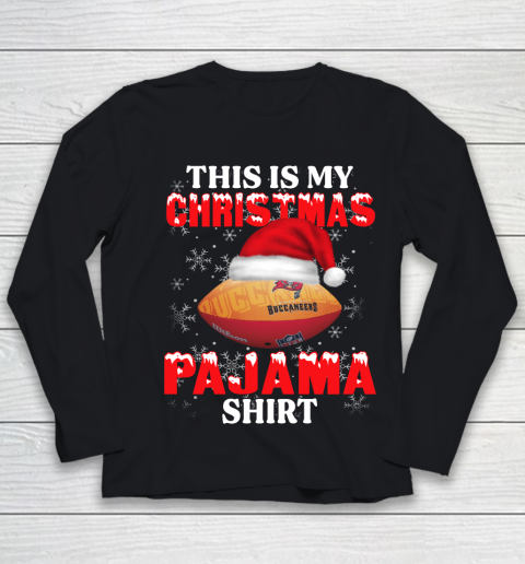 Tampa Bay Buccaneers This Is My Christmas Pajama Shirt NFL Youth Long Sleeve