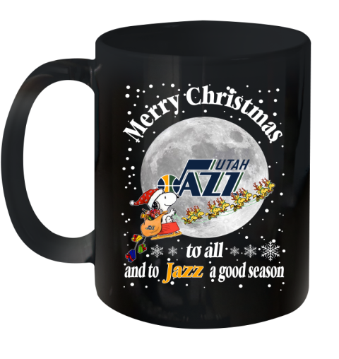 Utah Jazz Merry Christmas To All And To Jazz A Good Season NBA Basketball Sports Ceramic Mug 11oz