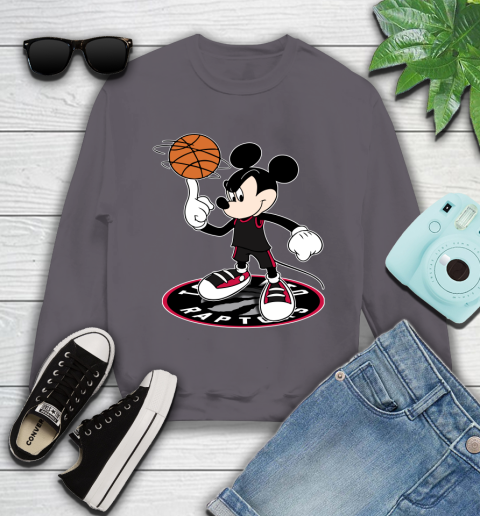 NBA Basketball Toronto Raptors Cheerful Mickey Disney Shirt not broken the mould Youth Sweatshirt 5