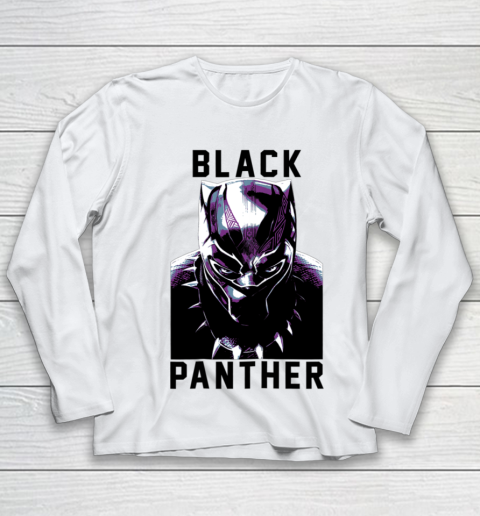 Marvel Black Panther Avengers Stare Collegiate Youth Long Sleeve