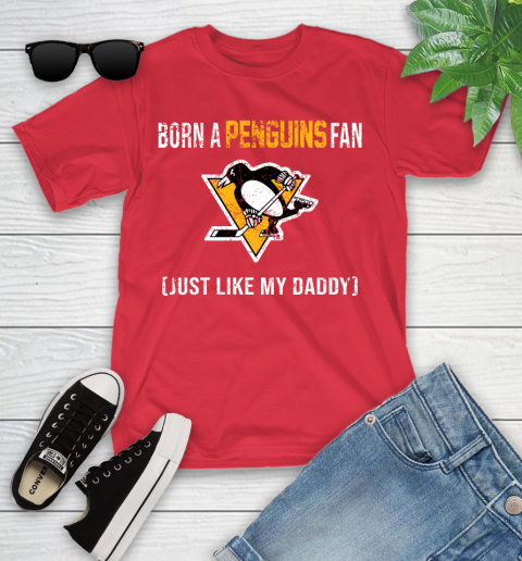 NHL Pittsburgh Penguins Hockey Loyal Fan Just Like My Daddy Shirt Youth T-Shirt 11