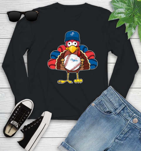 Los Angeles Dodgers Turkey thanksgiving Youth Long Sleeve 2
