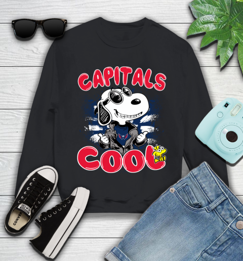 NHL Hockey Washington Capitals Cool Snoopy Shirt Youth Sweatshirt