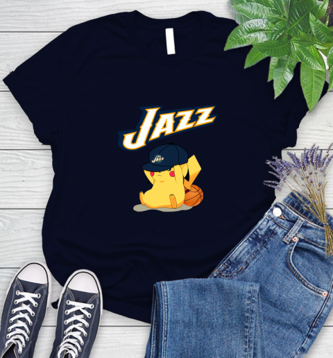 NBA Pikachu Basketball Sports Utah Jazz Women's T-Shirt 3