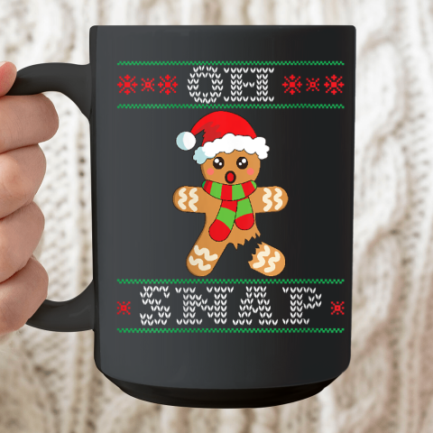 Gingerbread Man Shirt Oh Snap Christmas Ugly Ceramic Mug 15oz