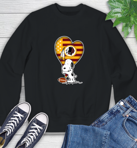 Washington Redskins NFL Football The Peanuts Movie Adorable Snoopy Sweatshirt 2