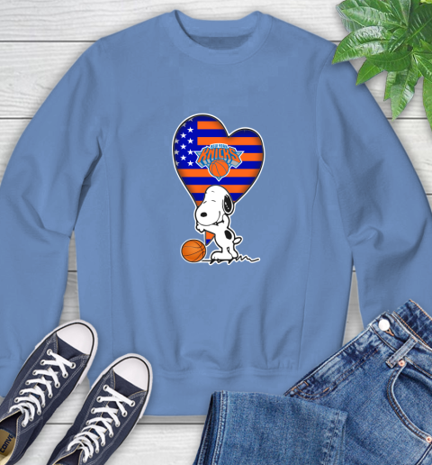New York Knicks NBA Basketball The Peanuts Movie Adorable Snoopy Sweatshirt 11