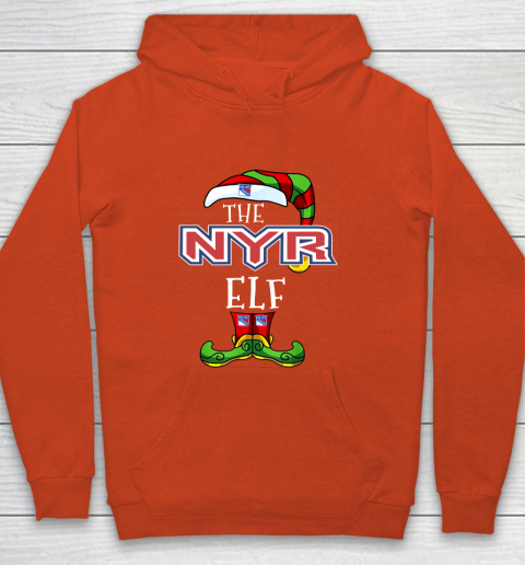 New York Rangers Christmas ELF Funny NHL Youth Hoodie 3
