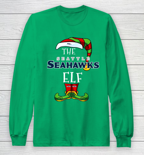 Seattle Seahawks Christmas ELF Funny NFL Long Sleeve T-Shirt 4