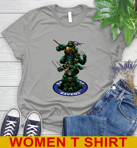 NFL Football Baltimore Ravens Teenage Mutant Ninja Turtles Shirt Women's T-Shirt 12 NFL Football Baltimore Ravens Teenage Mutant Ninja Turtles Shirt Women's T-Shirt - Image 12