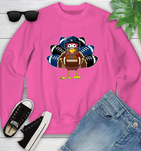 Indianapolis Colts Turkey Thanksgiving Day Youth Sweatshirt 7