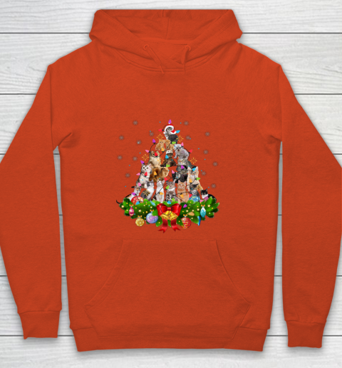 Funny Cat Christmas Tree Xmas Gifts Youth Hoodie 3