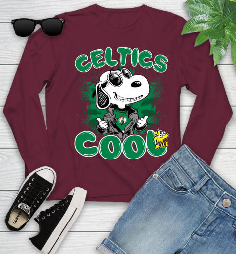 NBA Basketball Boston Celtics Cool Snoopy Shirt Youth Long Sleeve 5