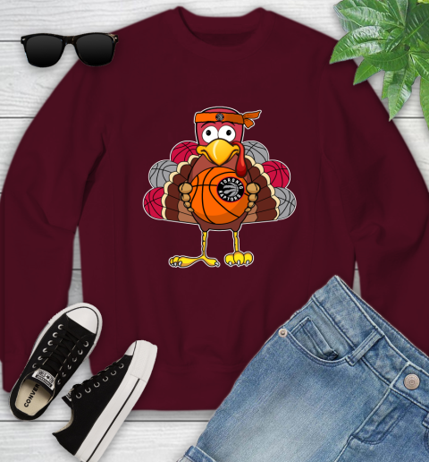 Toronto Raptors Turkey thanksgiving day Youth Sweatshirt 5