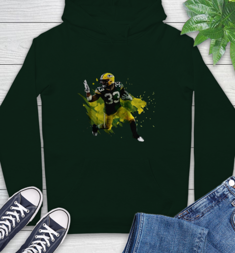 Aaron Jones Running Green Bay Packers Hoodie 12