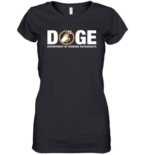 DOGE Department of Gooning Enthusiasts Women's V-Neck T-Shirt