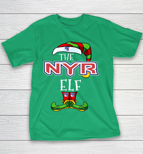 New York Rangers Christmas ELF Funny NHL Youth T-Shirt 3