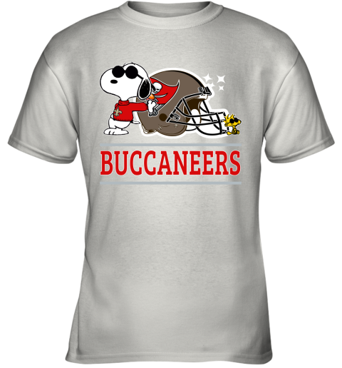 The Tampa Bay Buccaneers Joe Cool And Woodstock Snoopy Mashup Youth T-Shirt