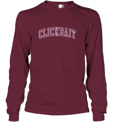 maroon clickbait hoodie