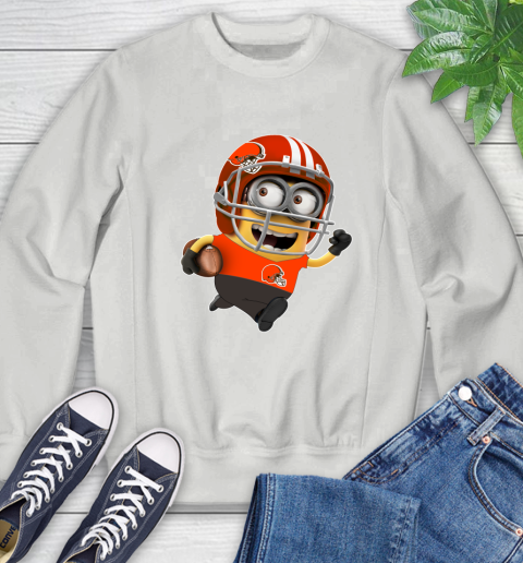 NFL Cleveland Browns Minions Disney Football Sports Sweatshirt 5