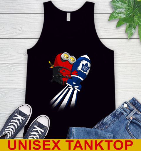 NHL Hockey Toronto Maple Leafs Deadpool Minion Marvel Shirt Tank Top