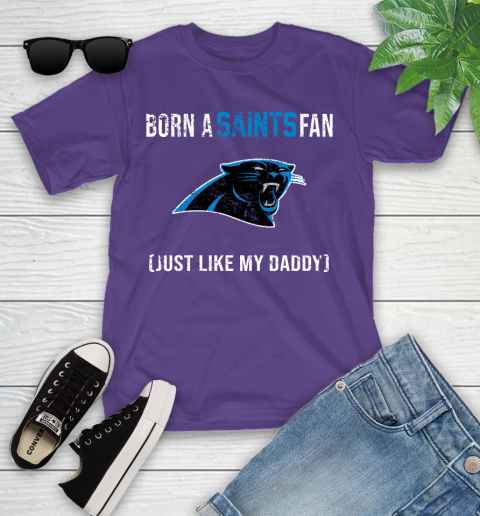 NFL Carolina Panthers Football Loyal Fan Just Like My Daddy Shirt Youth T-Shirt 3