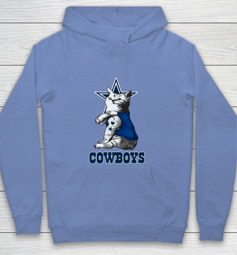 NFL Football My Cat Loves Dallas Cowboys Youth Hoodie 8