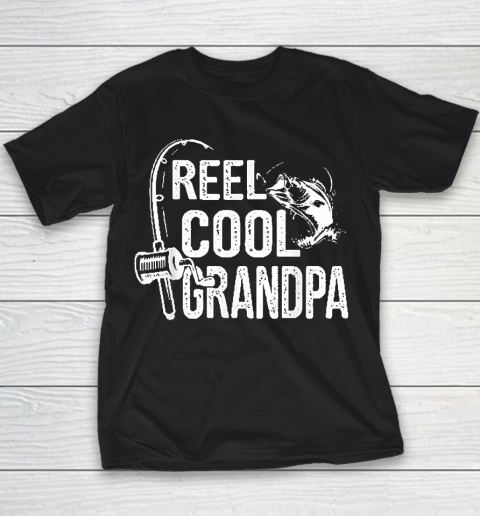 Grandpa Funny Gift Apparel  Reel Cool Grandpa Fishing Lover Gift For Youth T-Shirt