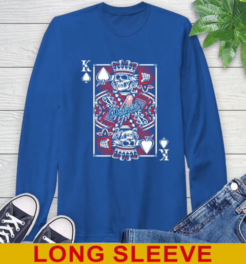 Los Angeles Dodgers MLB Baseball The King Of Spades Death Cards Shirt Long Sleeve T-Shirt 11