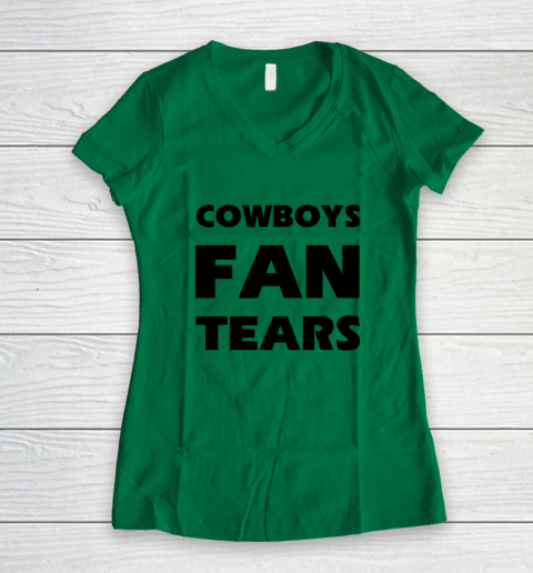 Cowboys Fan Tears Women's V-Neck T-Shirt 3