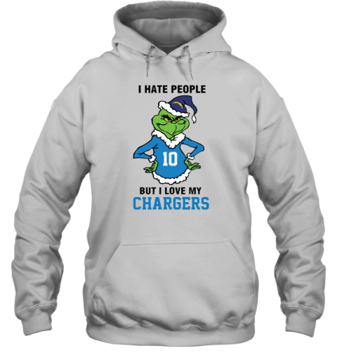 I Hate People But I Love My Los Angeles Chargers Los Angeles Chargers NFL Teams Hoodie