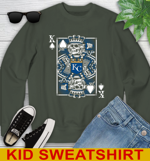 Kansas City Royals MLB Baseball The King Of Spades Death Cards Shirt Youth Sweatshirt 8