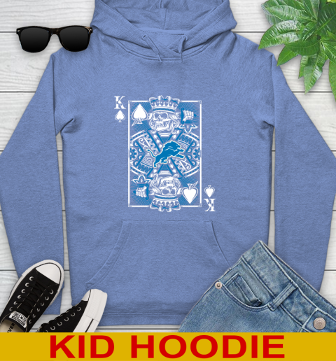 Detroit Lions NFL Football The King Of Spades Death Cards Shirt Youth Hoodie 12