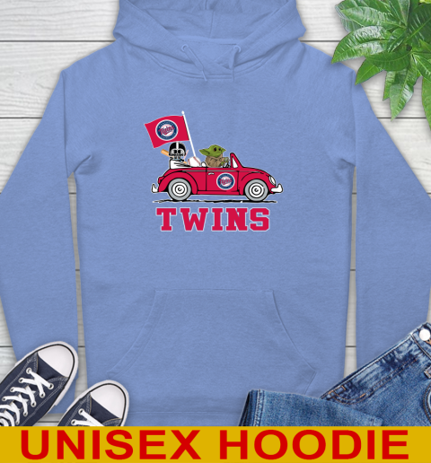 MLB Baseball Minnesota Twins Darth Vader Baby Yoda Driving Star Wars Shirt Hoodie 11