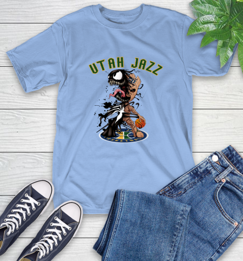 NBA Utah Jazz Basketball Venom Groot Guardians Of The Galaxy T-Shirt 11