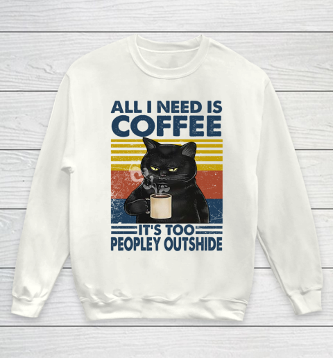 Cat that's what I do I drink beer I hate people and I know things vintage Youth Sweatshirt