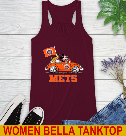 MLB Baseball New York Mets Pluto Mickey Driving Disney Shirt Racerback Tank 3