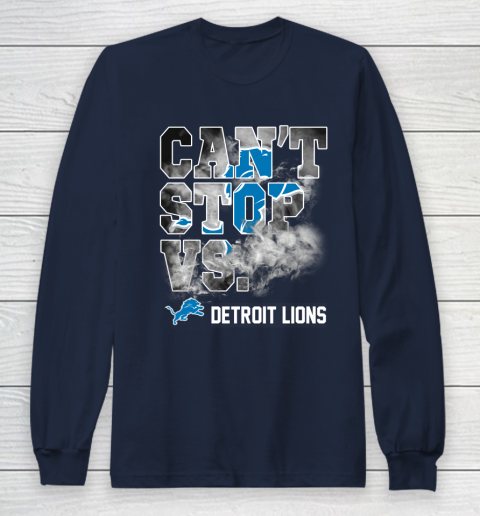 NFL Detroit Lions Can't Stop Vs Long Sleeve T-Shirt 2
