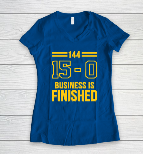 Michigan Business Is Finished 144 15  0 Women's V-Neck T-Shirt 5