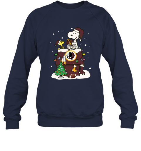 A Happy Christmas With Washington Redskins Snoopy Sweatshirt